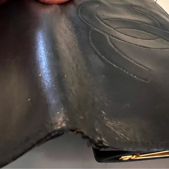 CHANEL CC Logo Vintage Leather Long Wallet - Picture 9 of 14